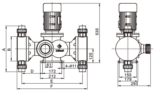 GB-S型計量泵安裝尺寸