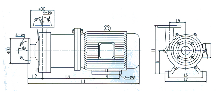 CQ磁力泵安裝尺寸圖